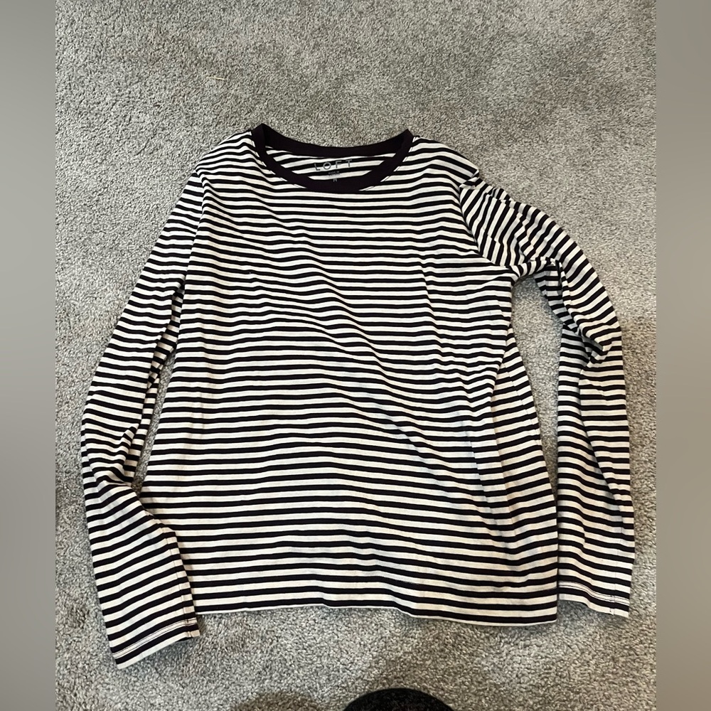 Loft purple striped top